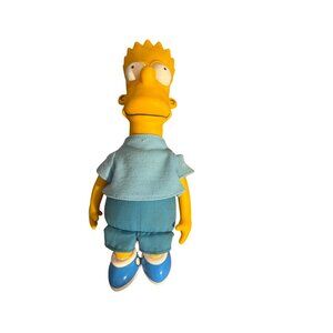 Vintage 1990 Bart Simpson Plush Toy Matt Groening 11" Scuffs on Head